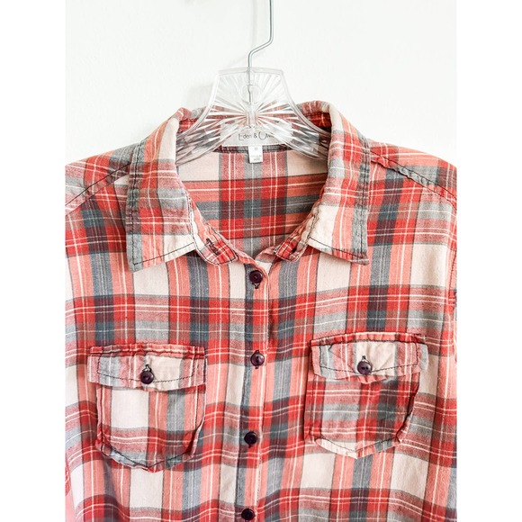 Eden and Olivia Plaid Lightweight Flannel‎ - Picture 2 of 5